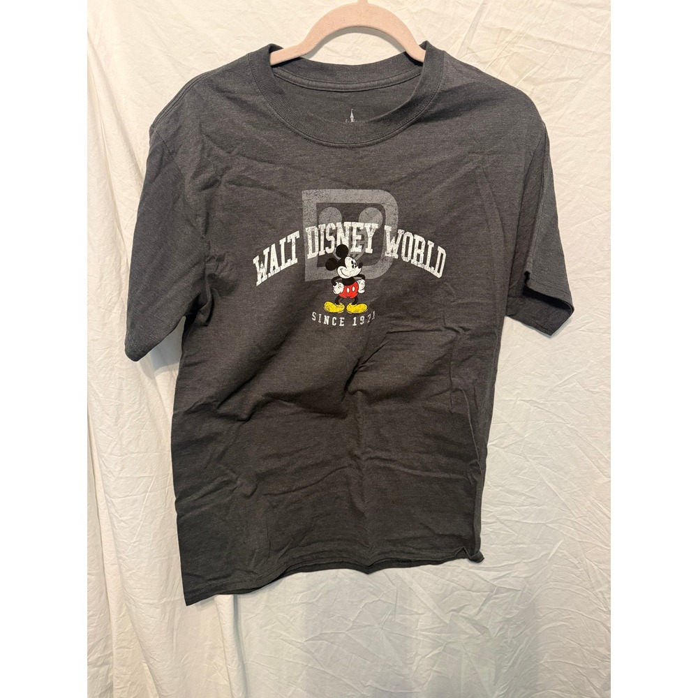 Disney Parks Walt Disney World Mickey Mouse Gray Graphic T-Shirt Mens Medium M
